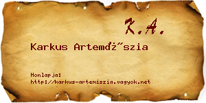 Karkus Artemíszia névjegykártya